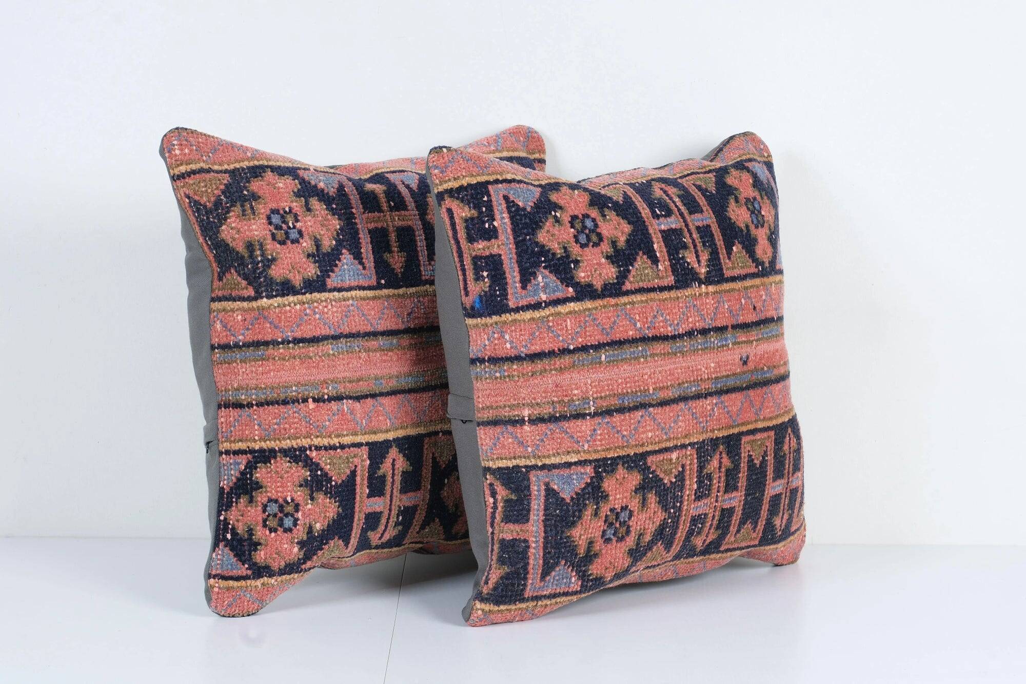 Set of 2 vintage Turkish cushion covers 51x51 cm