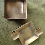 Set of 5 brass ashtrays