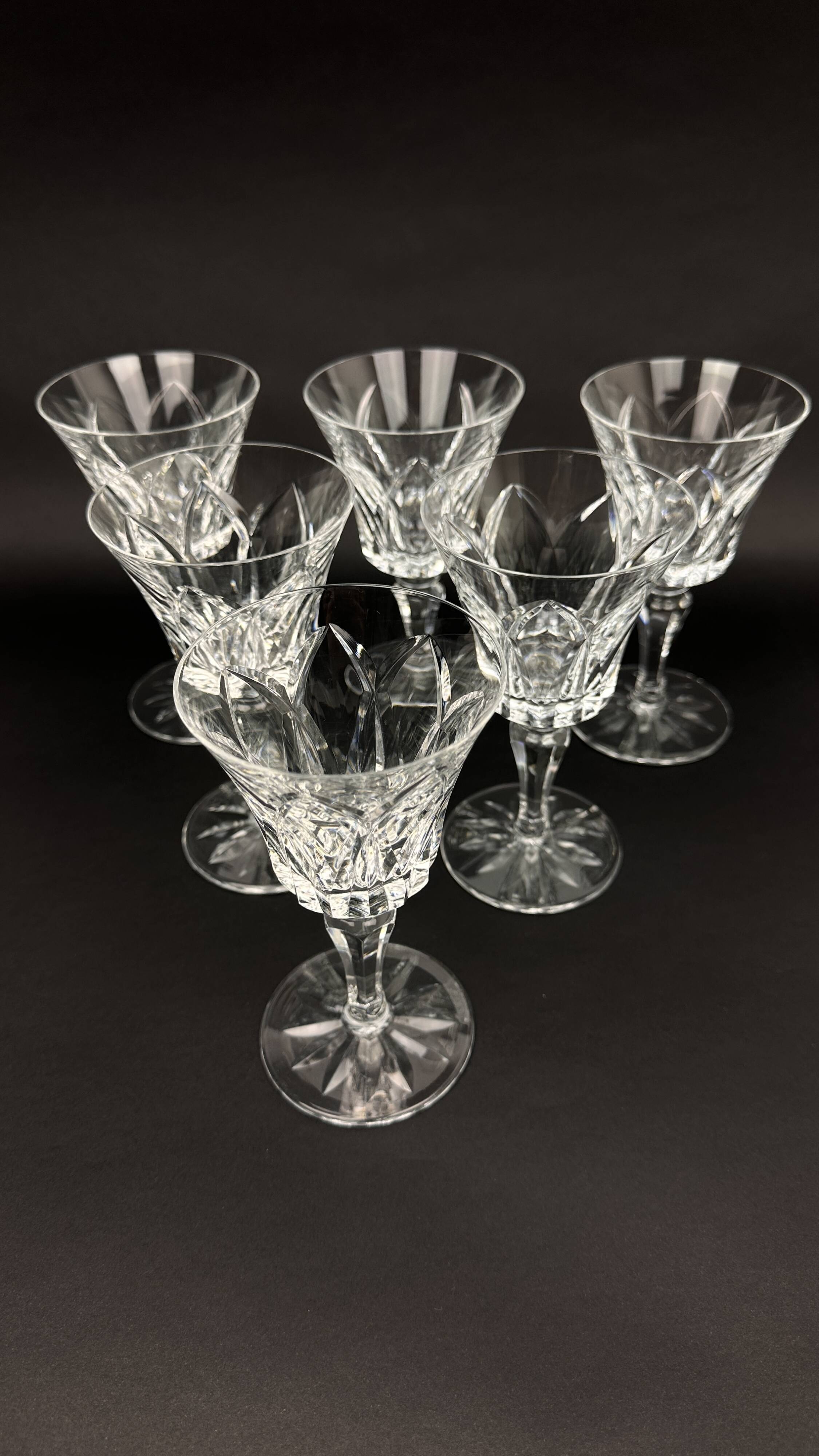 Set of 6 Cristal Saint Louis wine glasses, Camargue model