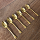 Lot of 6 golden spoons