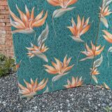 Large vintage fabric screen