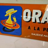 Orangina enamelled plate