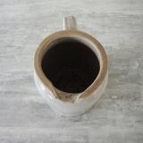 Antique White Enameled Stoneware Pitcher