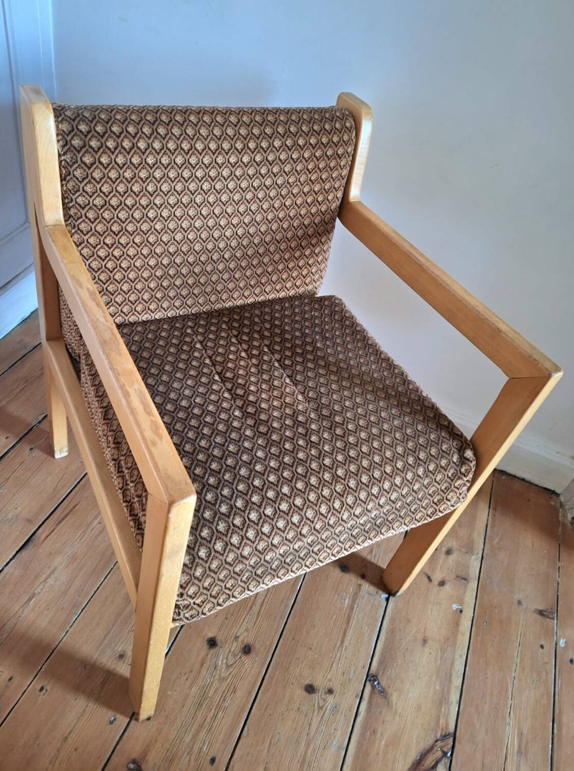 Fauteuil vintage, meuble siège ancien design scandinave