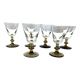 6 verres pied liqueur shot en verre fumé dans coffret Breizistal Luxe