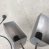 Lot de 2 lampes de bureau à fixer en aluminium peint réglable