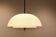 Glashütte Limburg Mushroom Pendant Light in Opal Glass and Brass