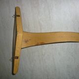 Golden wood corner console shelf