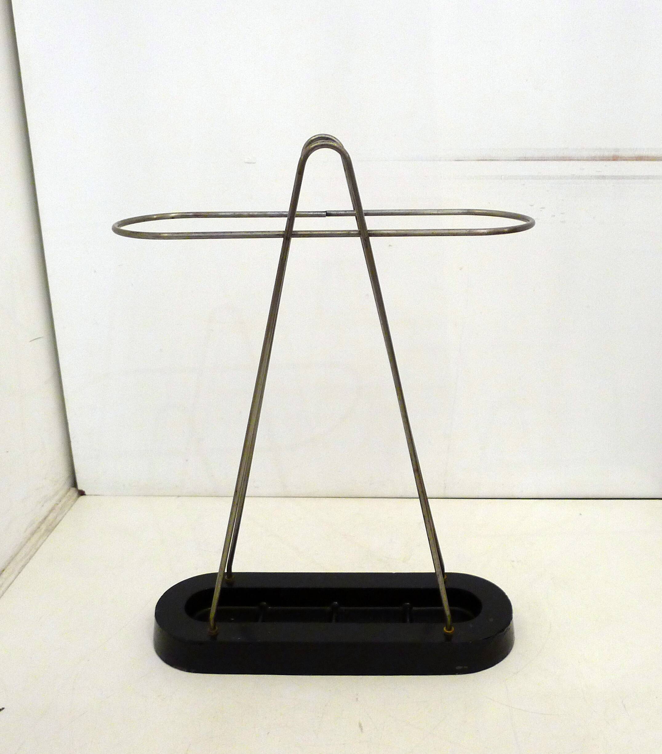 Modernist umbrella stand, Bauhaus style, in metal