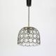 Iron and clear glass pendant from Limburg, Germany, 1960s.