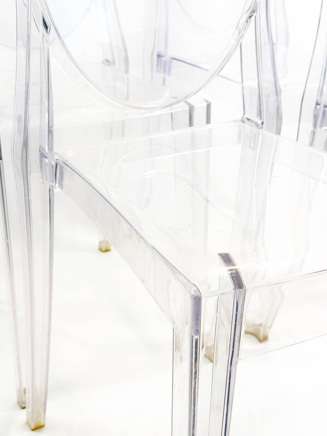 Lot de 4 chaises Ghost Victoria de Philippe Starck pour Kartell