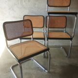 Set of 4 vintage Cesca B32 Marcel Breuer chairs