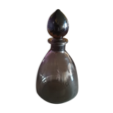 Grey smoked crystal bottle/carafon - 1970s/80s