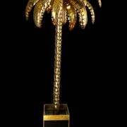 Lampadaire de style " jansen " en forme de palmier en métal doré de 181 cm