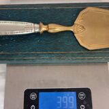 Brass and silver pie server