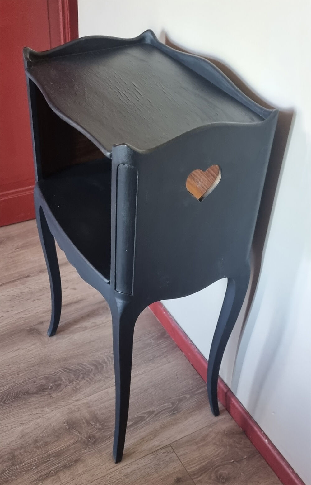 Pair of vintage bedside tables, 60s, Louis XV style, restyled