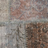 Tapis patchwork gris & bronze 5x8, 247x172cm