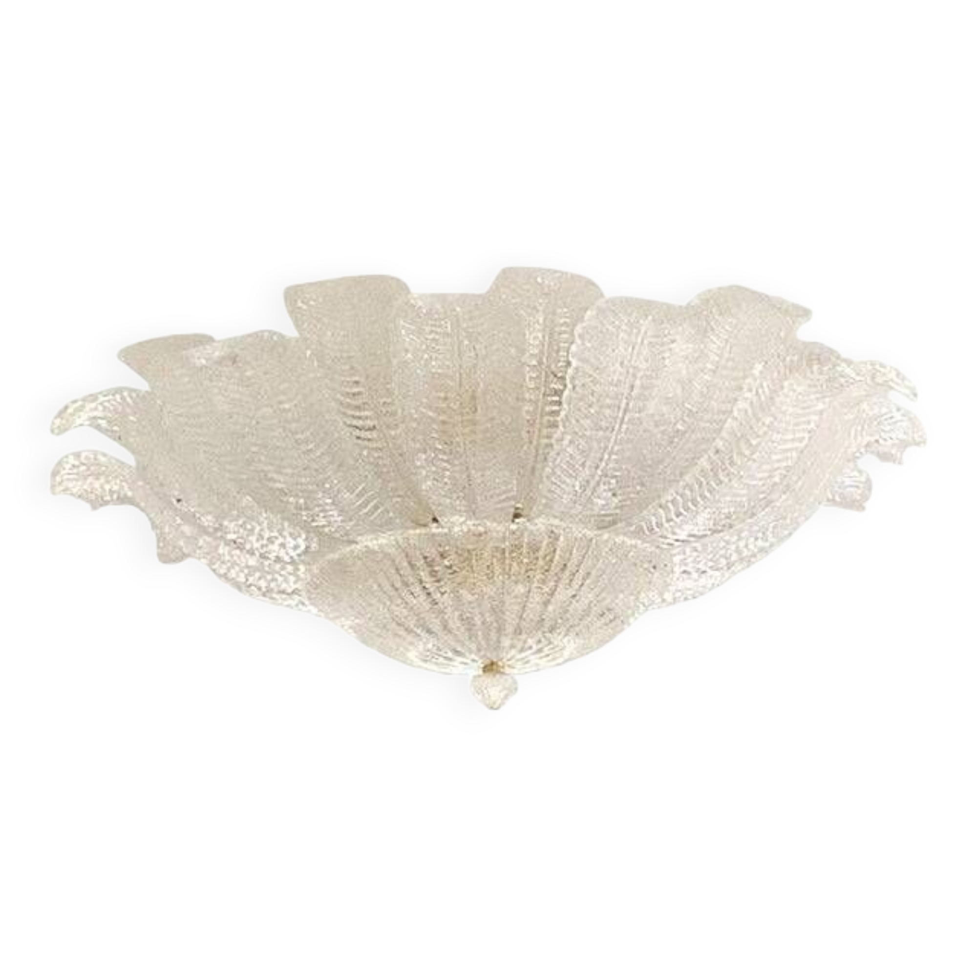 Italian impressive murano glass sputnik chandelier flush mount, lot of 2 or a pair of chandeliers