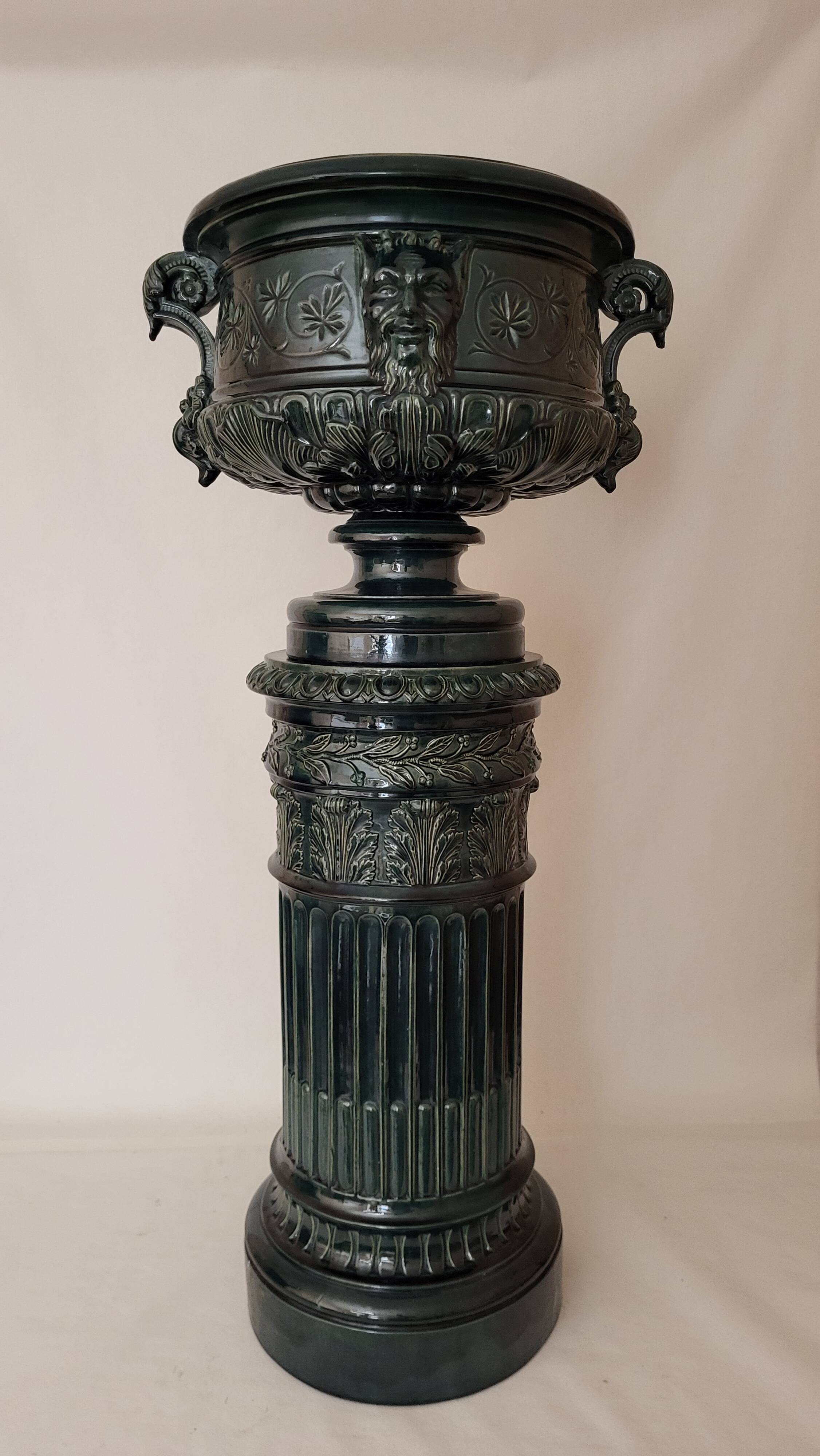 Column and its flowerpot by Johann Peter Gréber (1820-1898)