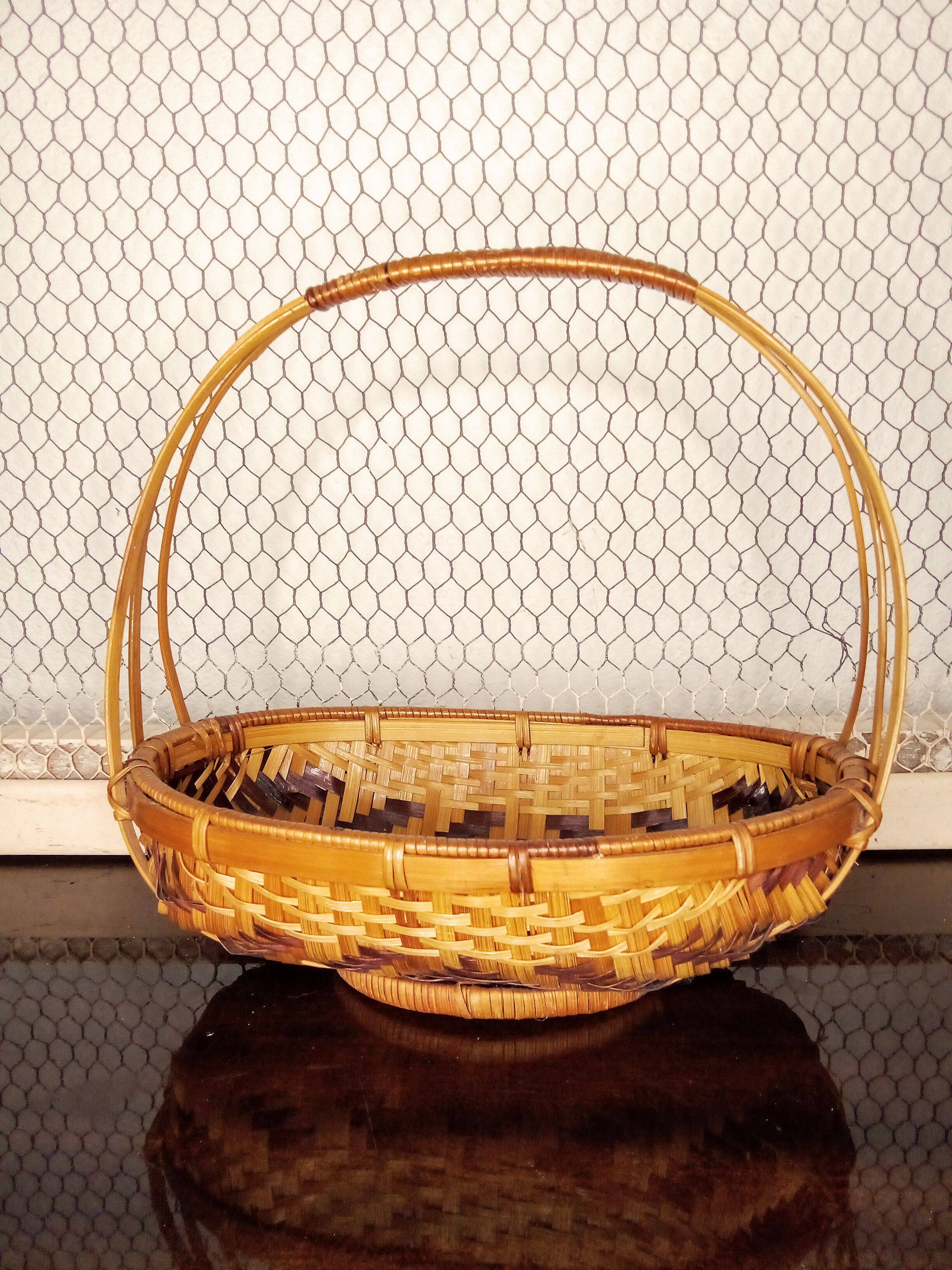 Corbeille osier vintage