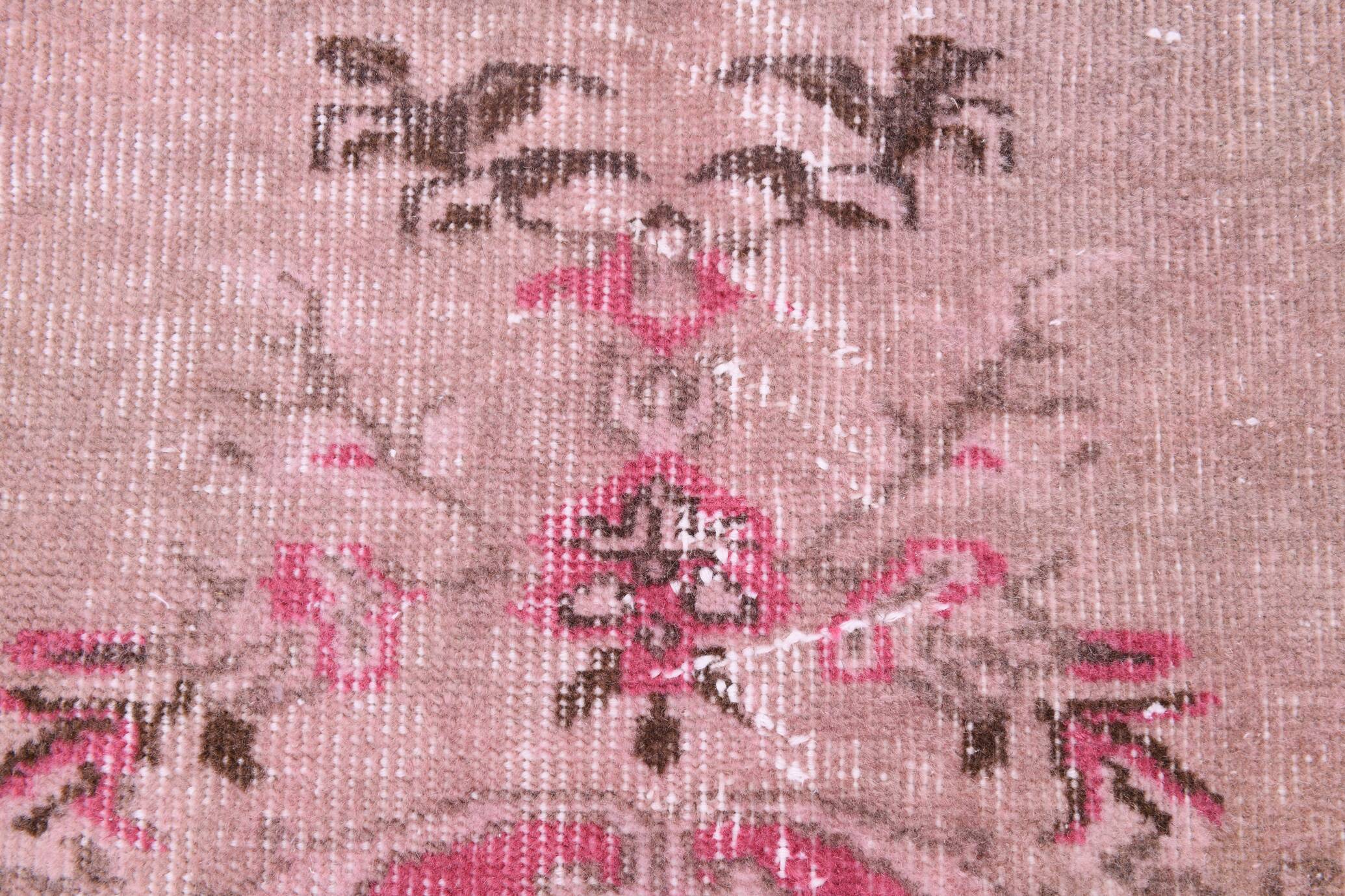 5x8 Pink Brown Vintage Area Rug 175x253Cm