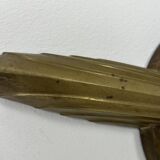 Vintage wall light in bronze and frosted glass, France, 1930.