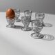 Lot de 6 coquetiers vintage - spirale en métal chromé, design Space Age intemporel, Italie années 1970 - idée cadeau, décoration de table rétro et élégante
