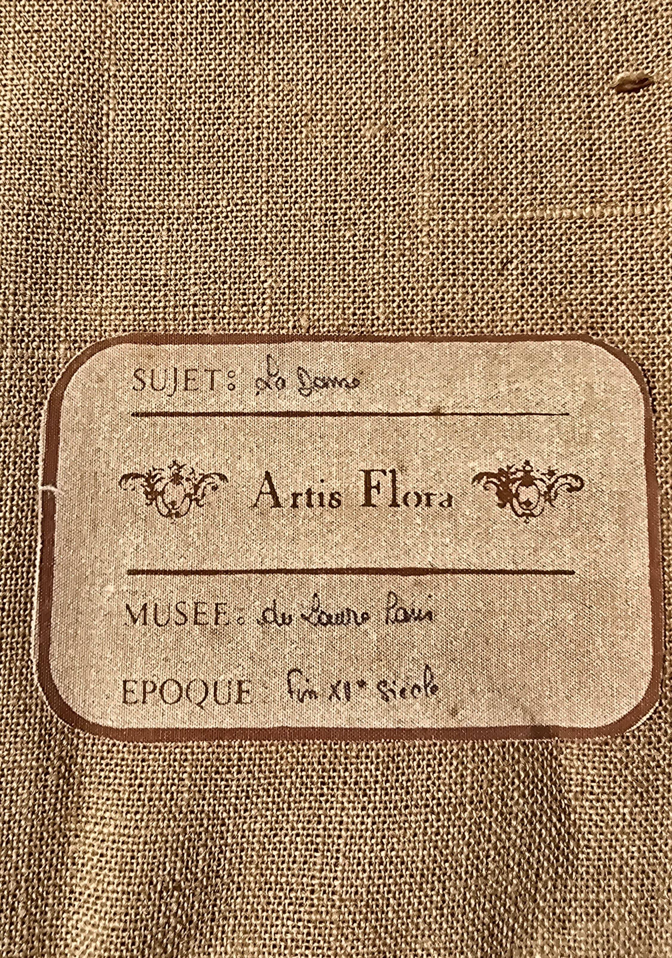 Vintage French Tapestry “La Dame” Artis Flora, Medievale , Musée du Louvre