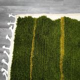 Moroccan green and gold wool rug 150cmx250cm