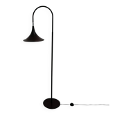 Hala Zeist Trumpet brown minimalist floor lamp, 1970s Dutch design