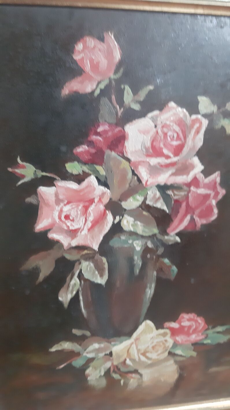Tableau bouquet de roses
