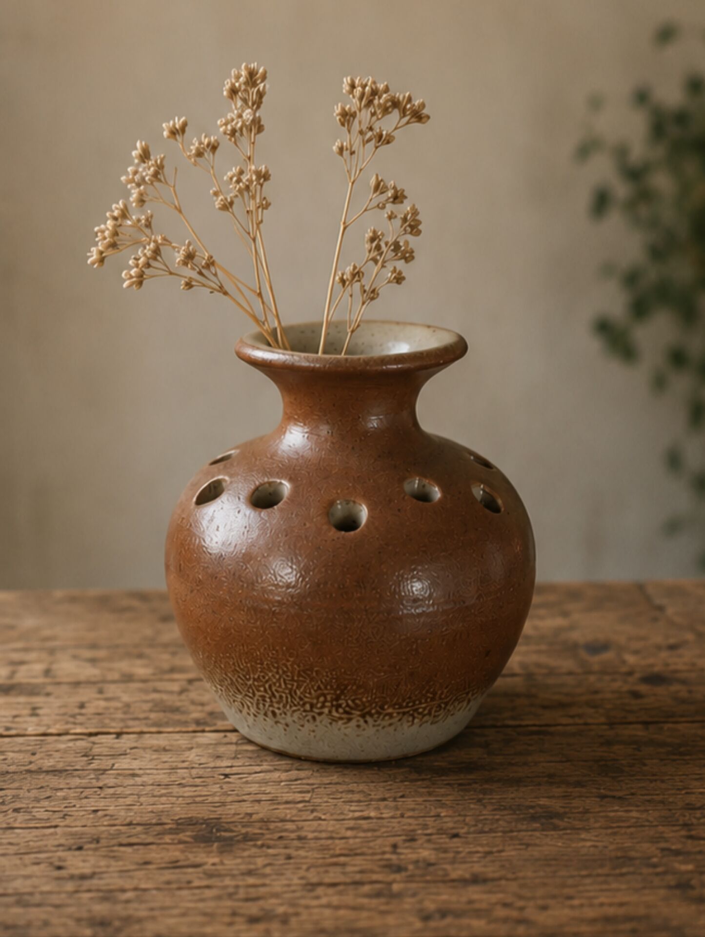 Stoneware flower vase