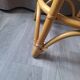 Pair of vintage stools in rattan & bamboo — 1950s