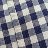 Set of 2 vintage cushions, blue gingham