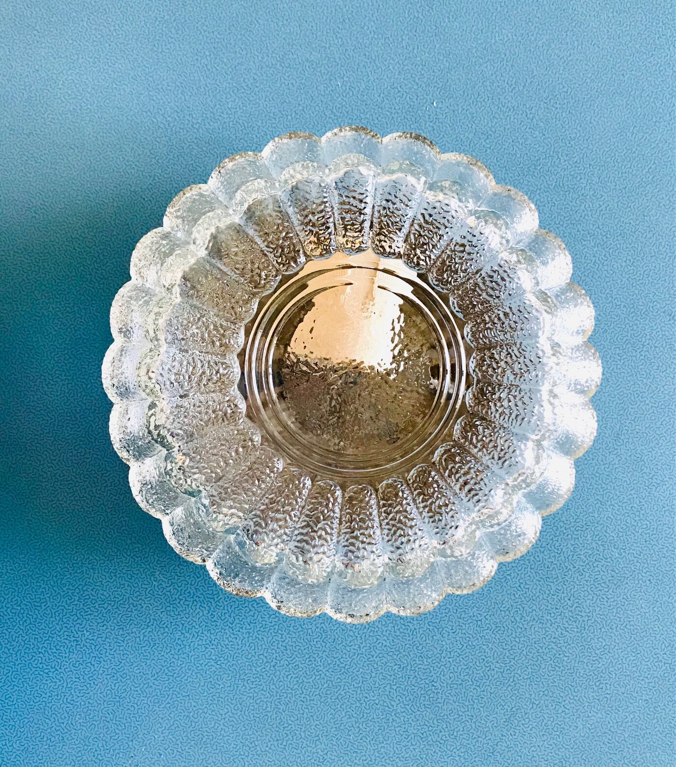 Moulded glass ceiling light