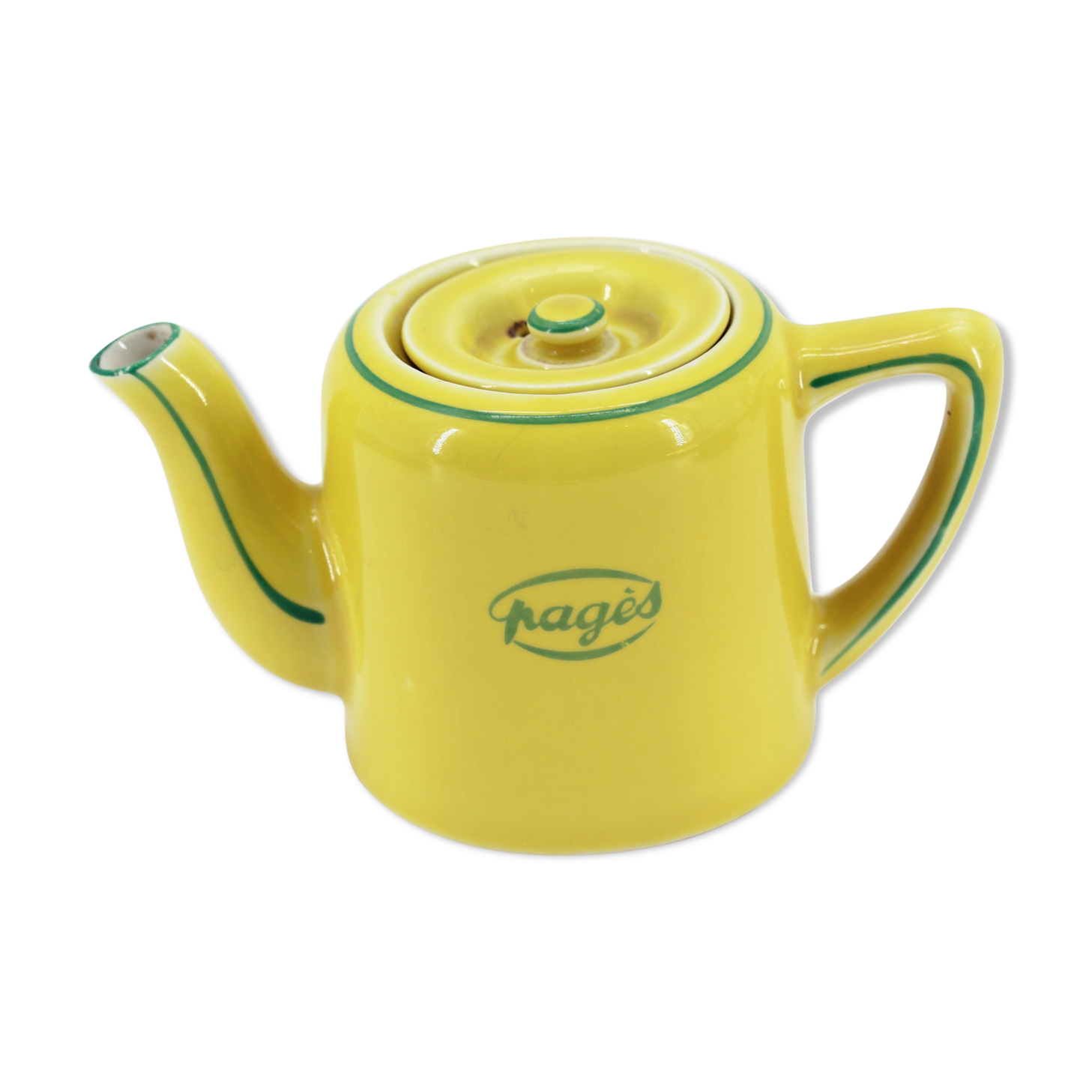 ancienne théière jaune Pagès