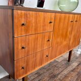 Scandinavian vintage walnut row 1960
