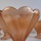Set of 6 Art Deco Pink Rosaline Glass Dessert Bowls, Czechoslovakia, 1930s