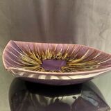 Sylized dish Vintage earthenware cut of Vallauris signed