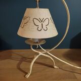 Bedside lamp room metal patinated paint butterfly