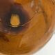 Biot blown glass amber bottle