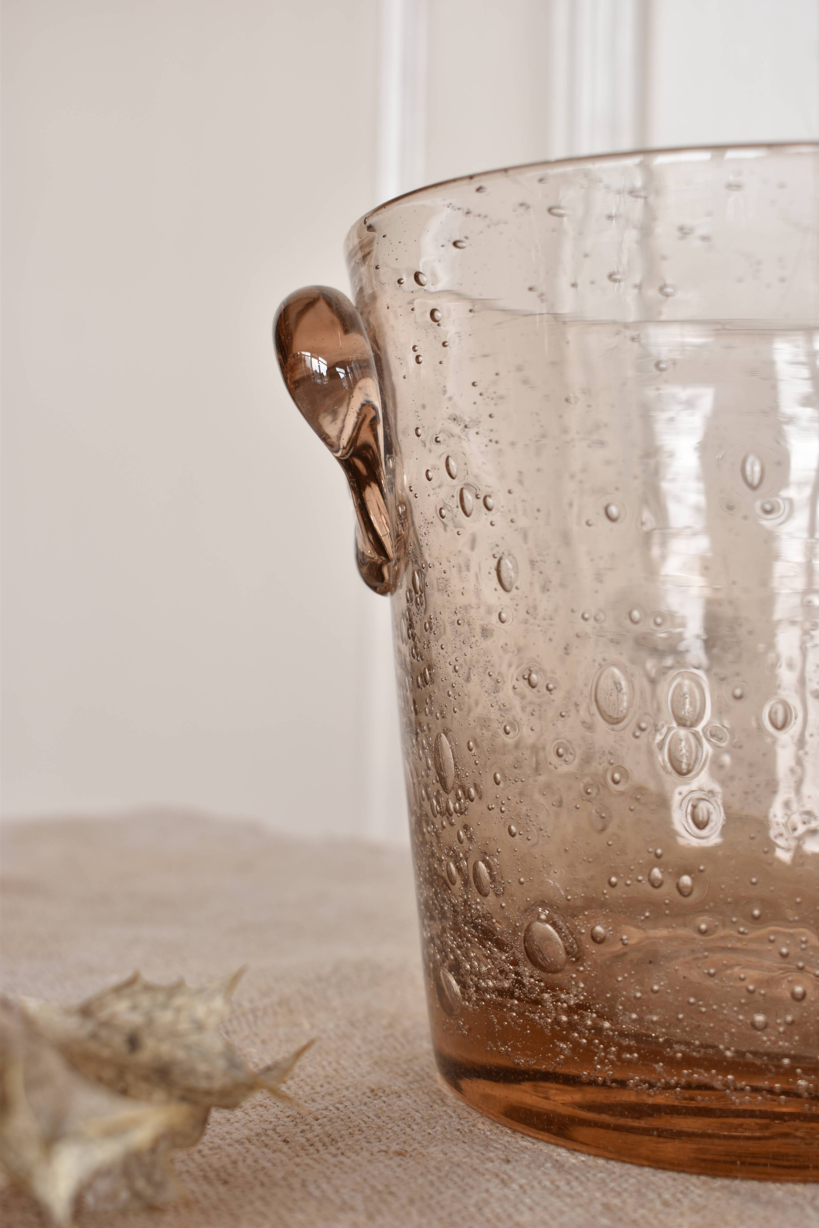 Ice bucket biot old bubble glass