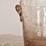 Ice bucket biot old bubble glass
