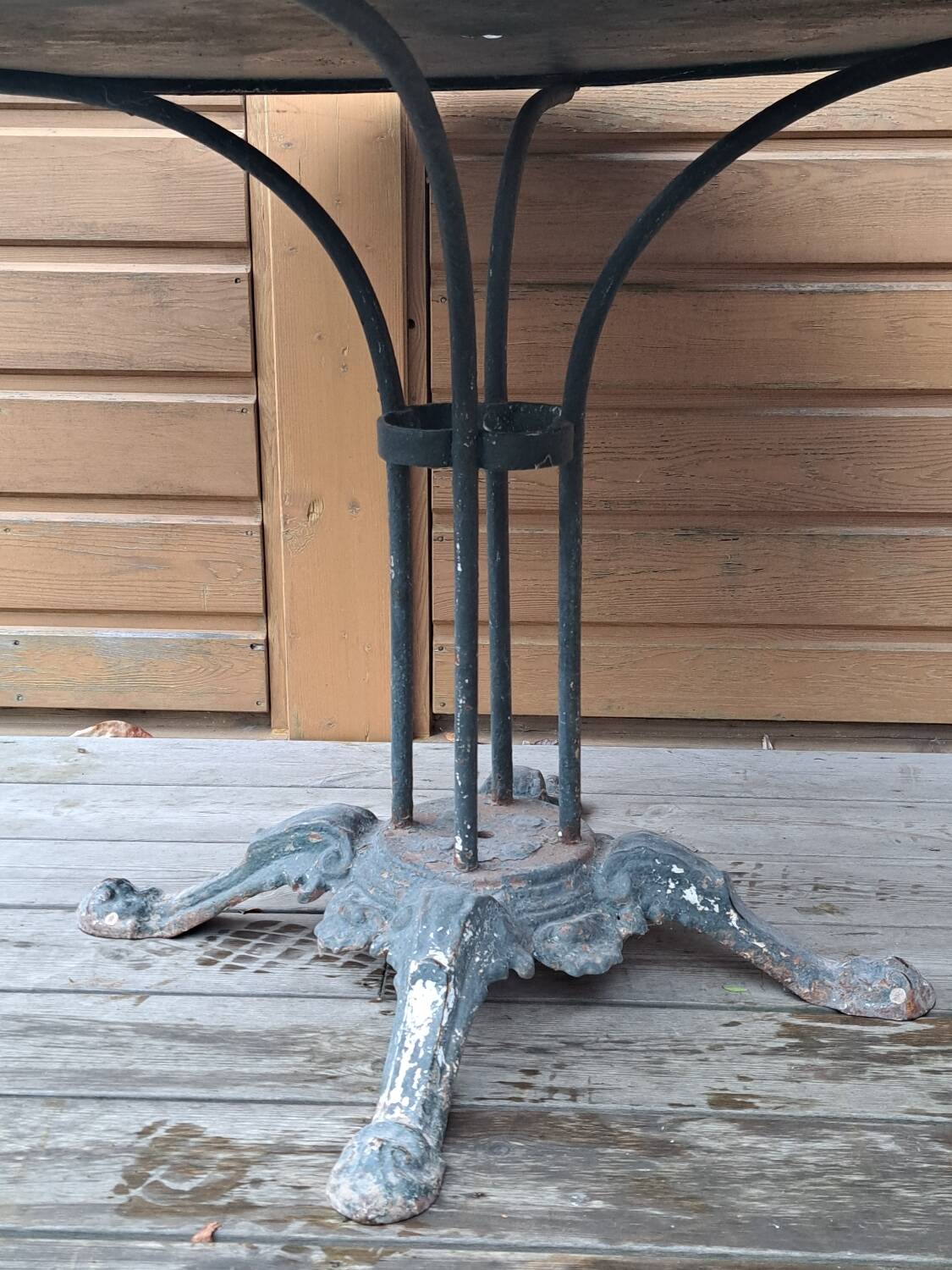Sheet metal garden table