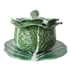 Souptureen and dish in cabbage slip