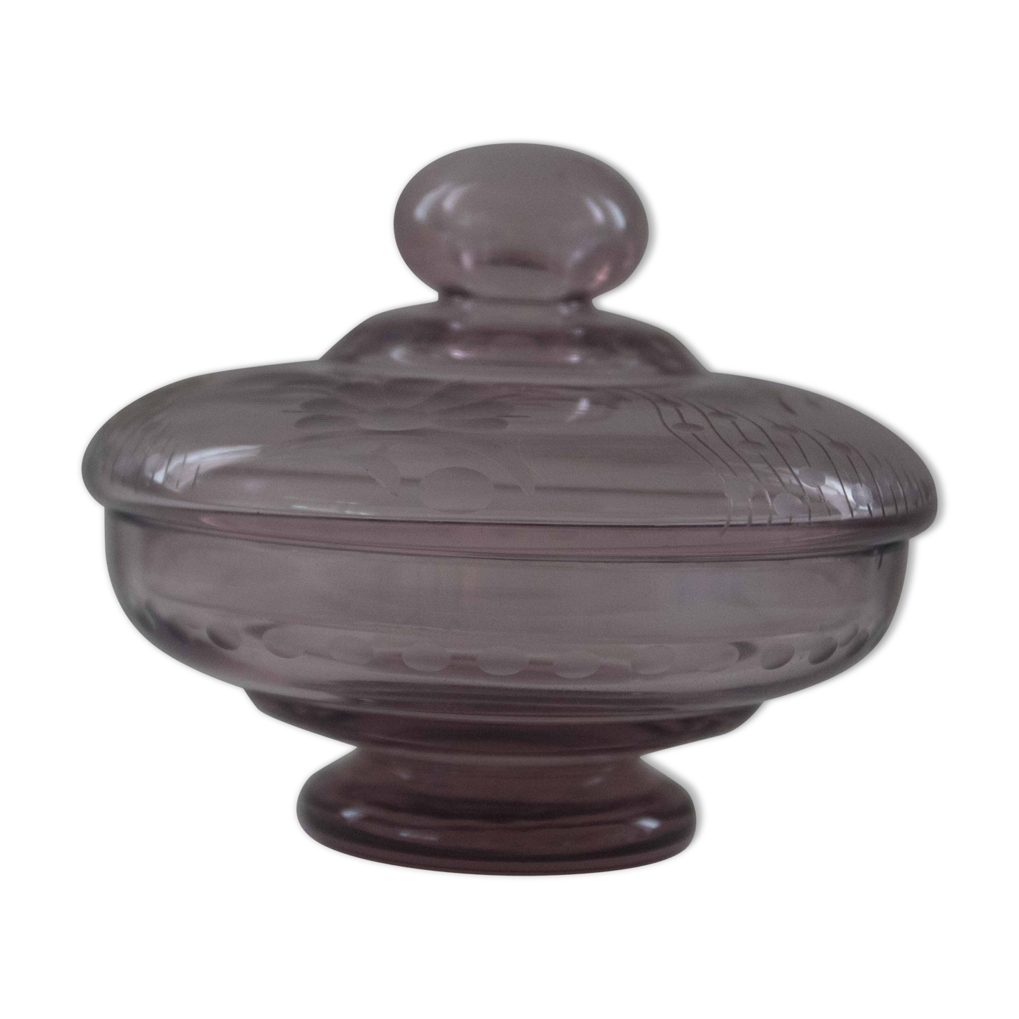 Purple candy cut Bohemian crystal