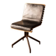 Handcrafted chair, laminated wood and leather