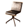 Handcrafted chair, laminated wood and leather