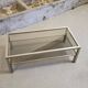 Double-top coffee table with smoked glass top and chromed steel 1970