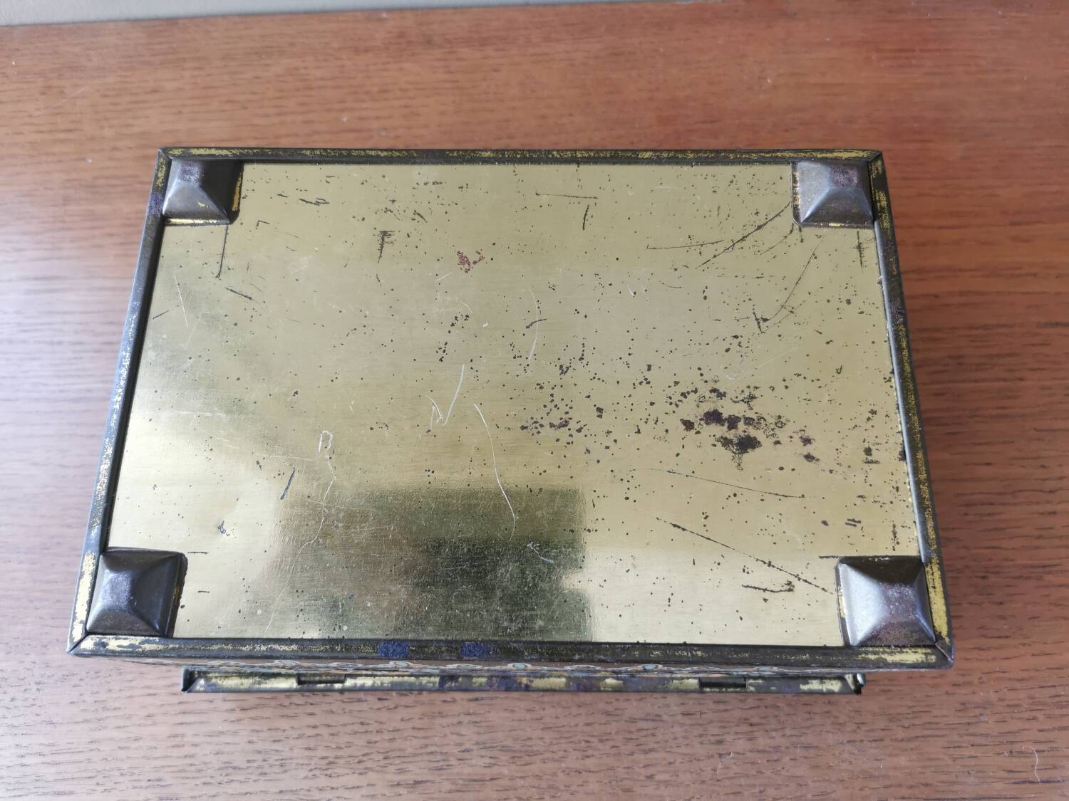 Vintage painted metal box